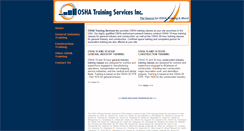 Desktop Screenshot of oshatrainingservices.com